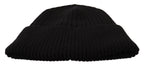 Dolce & Gabbana Black Wool Knit Women Winter Hat