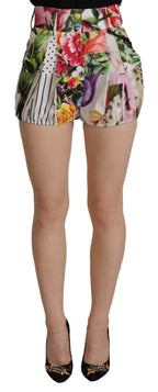 Dolce & Gabbana Multicolor High Waist Hot Pants Shorts