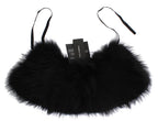 Dolce & Gabbana Black Fox Fur Collar Scarf