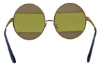 Dolce & Gabbana Gold Oval Metal Crystals Shades DG2209B Sunglasses