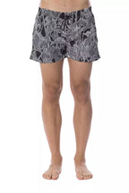 Roberto Cavalli Sport Black Polyester Men's Swimwear