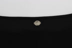 Versace Jeans Black Modal Silk Shift Knee Dress