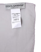 Dolce & Gabbana Purple Silk Rectangle Wrap Shawl Scarf