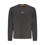 Hugo Boss Black Cotton Men Sweatshirt