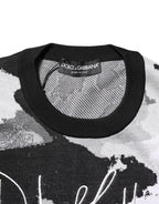 Dolce & Gabbana Multicolor Silk Camouflage Pullover Sweater