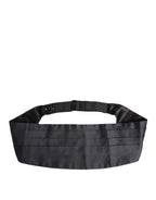 Dolce & Gabbana Dark Blue 100% Silk Belt Waist Cummerbund