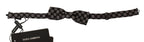 Dolce & Gabbana Dark Gray Silk Polka Dot Jacquard Men Bow Tie Papillon