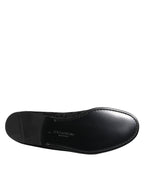 Dolce & Gabbana Black Floral Brocade Loafers Men Dress Shoes