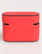 Dolce & Gabbana Red PVC DG Logo Embossed Men Flip Holder  Airpods Case
