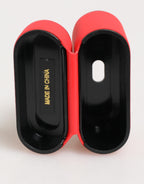Dolce & Gabbana Red PVC DG Logo Embossed Men Flip Holder  Airpods Case