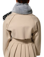 Dolce & Gabbana Powder Blue Mink Fur Neck Warmer Scarf