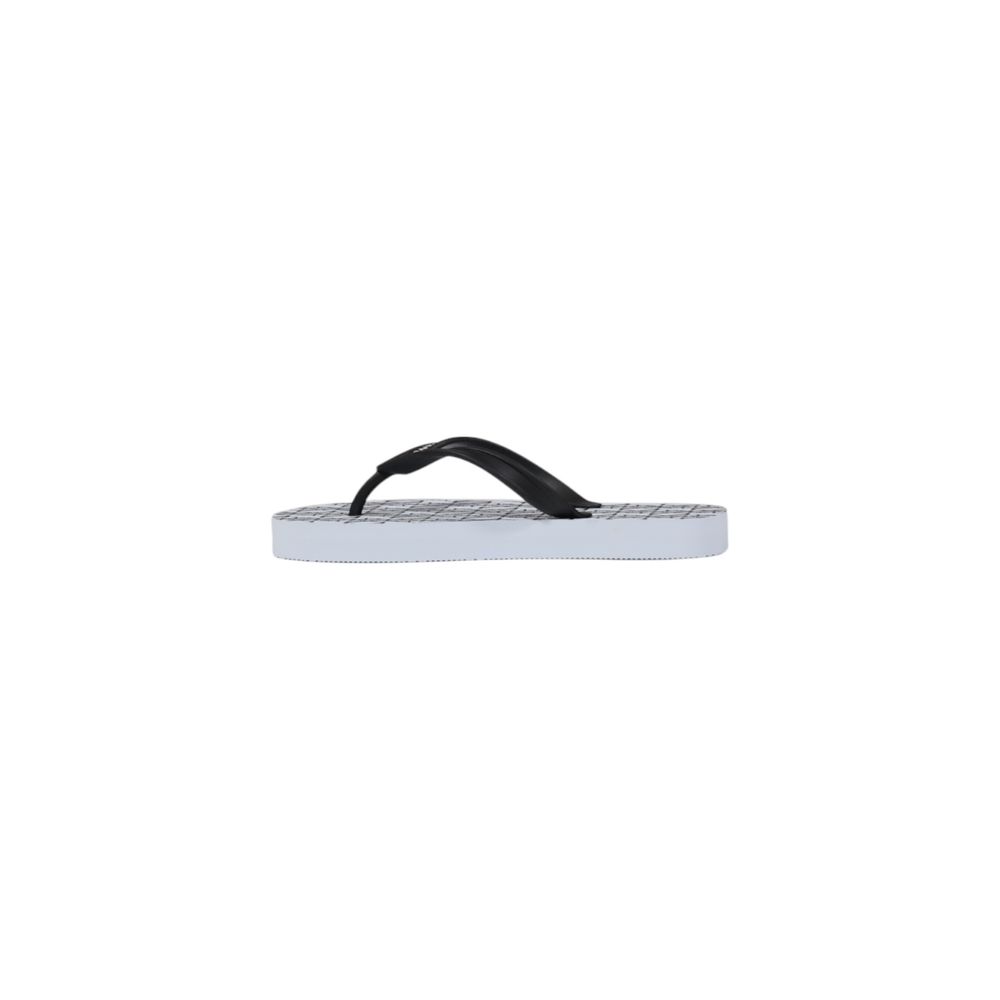 Armani Exchange White Rubber Flip-Flop Sandals