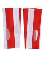 Dolce & Gabbana Red White Nylon Fingerless Wrist Length Gloves