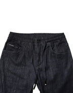 Dolce & Gabbana Black Cotton Stretch Skinny Denim Men Jeans