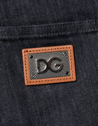 Dolce & Gabbana Black Cotton Stretch Skinny Denim Men Jeans